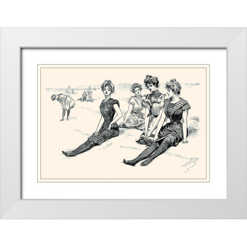 Picturesque America White Modern Wood Framed Art Print with Double Matting by Gibson, Charles Dana