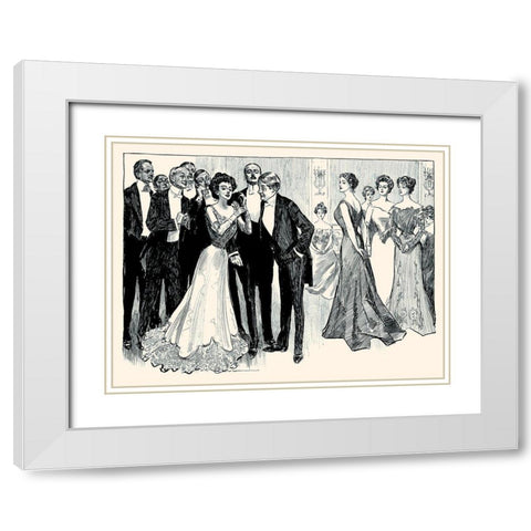 The Race is Not Always to the Beautiful White Modern Wood Framed Art Print with Double Matting by Gibson, Charles Dana