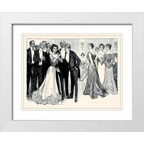 The Race is Not Always to the Beautiful White Modern Wood Framed Art Print with Double Matting by Gibson, Charles Dana