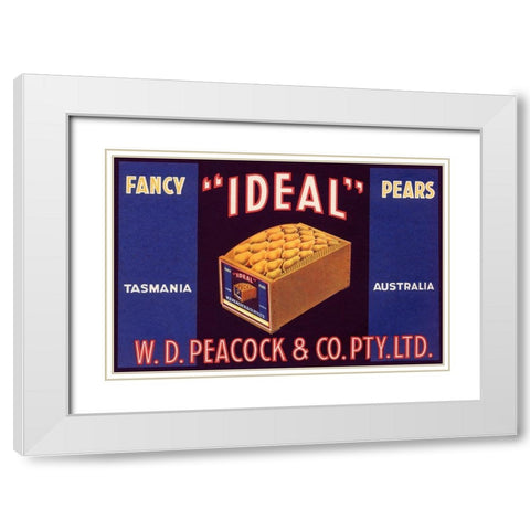 Ideal Fancy Pears White Modern Wood Framed Art Print with Double Matting by Unknown