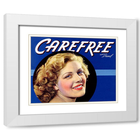 Carefree White Modern Wood Framed Art Print with Double Matting by Unknown