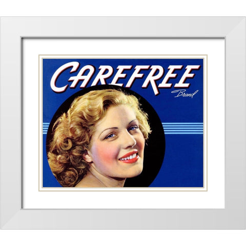 Carefree White Modern Wood Framed Art Print with Double Matting by Unknown