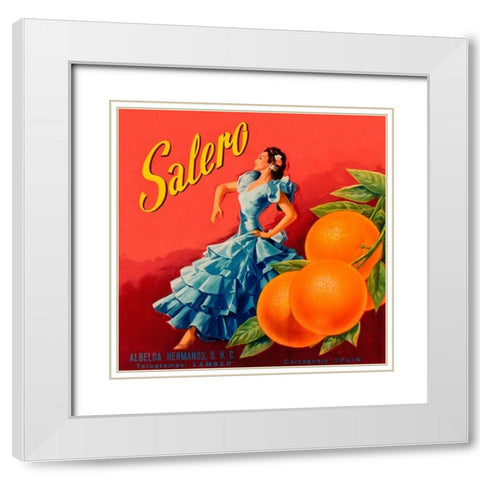 Salero White Modern Wood Framed Art Print with Double Matting by Ortega