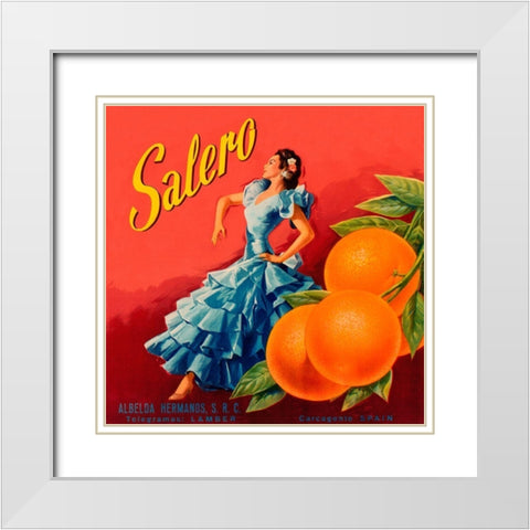 Salero White Modern Wood Framed Art Print with Double Matting by Ortega