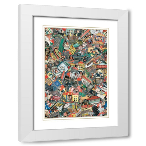 Cast Iron Mechanical Banks 2 White Modern Wood Framed Art Print with Double Matting by Jones, Bill