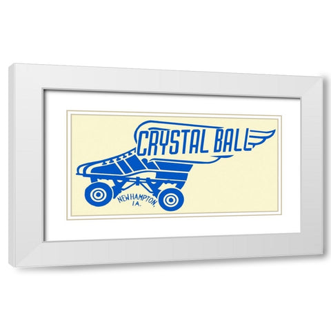 Crystal Ball White Modern Wood Framed Art Print with Double Matting by Retrorollers