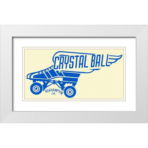 Crystal Ball White Modern Wood Framed Art Print with Double Matting by Retrorollers