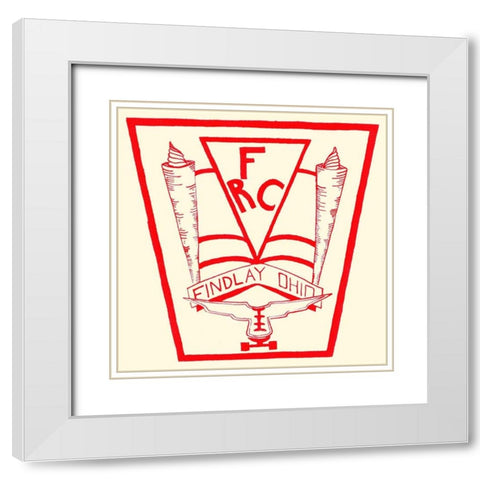 Findlay Roller Club White Modern Wood Framed Art Print with Double Matting by Retrorollers