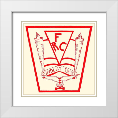 Findlay Roller Club White Modern Wood Framed Art Print with Double Matting by Retrorollers