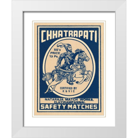 Chhatrapati Safety Matches White Modern Wood Framed Art Print with Double Matting by Phillumenart