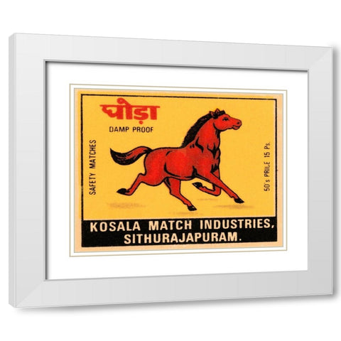 Kosala Match Industries Safety Matches White Modern Wood Framed Art Print with Double Matting by Phillumenart