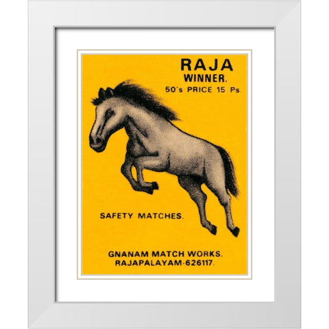 Raja Winner Safety Matches White Modern Wood Framed Art Print with Double Matting by Phillumenart