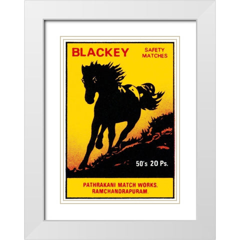 Blackey Safety Matches White Modern Wood Framed Art Print with Double Matting by Phillumenart