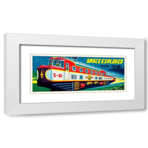 Space Explorer 5-61 White Modern Wood Framed Art Print with Double Matting by Retrotrans
