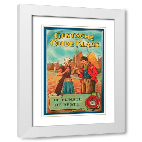 Gentsche Oude Klare White Modern Wood Framed Art Print with Double Matting by Retrolabel