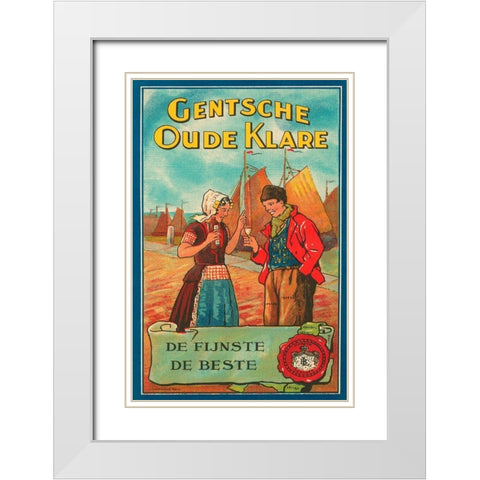 Gentsche Oude Klare White Modern Wood Framed Art Print with Double Matting by Retrolabel