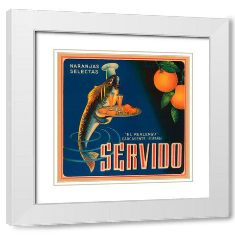 Servido Selected Oranges White Modern Wood Framed Art Print with Double Matting by Retrolabel