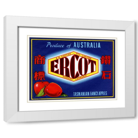 Ercot White Modern Wood Framed Art Print with Double Matting by Retrolabel