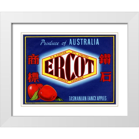 Ercot White Modern Wood Framed Art Print with Double Matting by Retrolabel