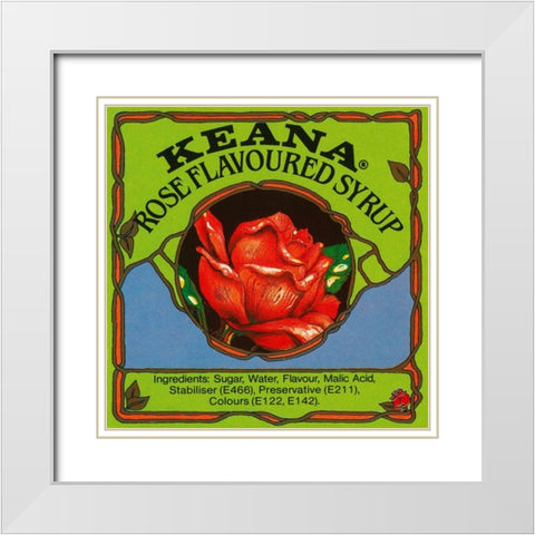 Keana Rose Flavoured Syrup White Modern Wood Framed Art Print with Double Matting by Retrolabel