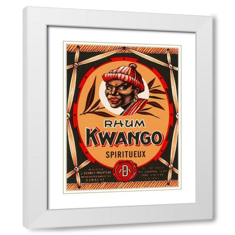 Rhum Kwango White Modern Wood Framed Art Print with Double Matting by Retrolabel