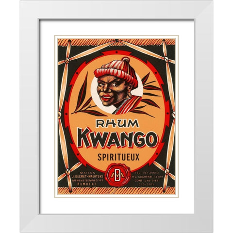 Rhum Kwango White Modern Wood Framed Art Print with Double Matting by Retrolabel