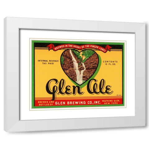 Glen Ale White Modern Wood Framed Art Print with Double Matting by Retrolabel