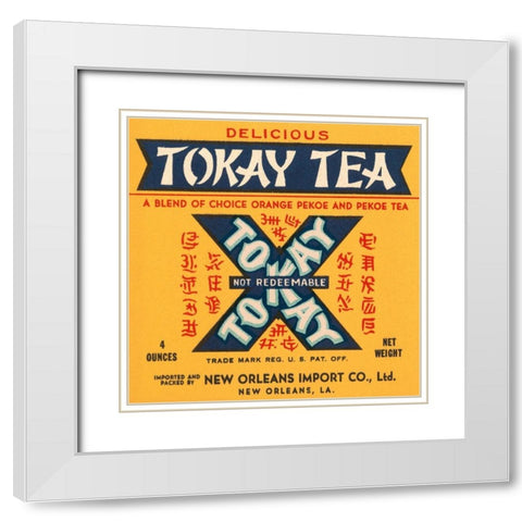 Tokay Tea White Modern Wood Framed Art Print with Double Matting by Retrolabel