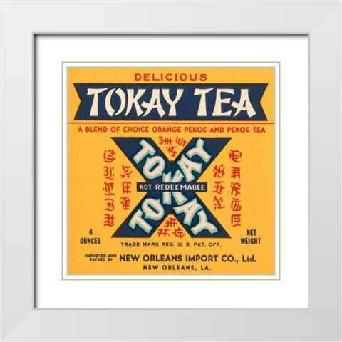 Tokay Tea White Modern Wood Framed Art Print with Double Matting by Retrolabel