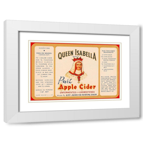 Queen Isabella Pure Apple Cider White Modern Wood Framed Art Print with Double Matting by Retrolabel