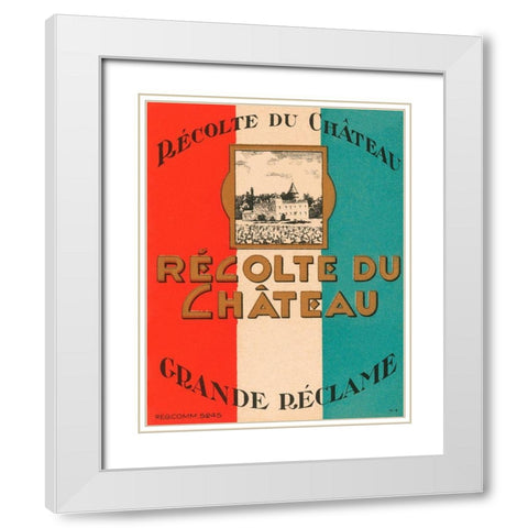 Recolte du Chateau White Modern Wood Framed Art Print with Double Matting by Retrolabel