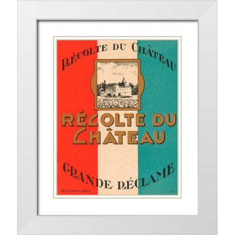 Recolte du Chateau White Modern Wood Framed Art Print with Double Matting by Retrolabel
