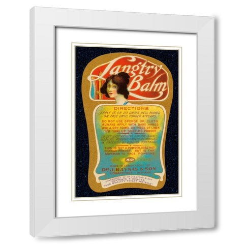 Langtry Balm White Modern Wood Framed Art Print with Double Matting by Retrolabel