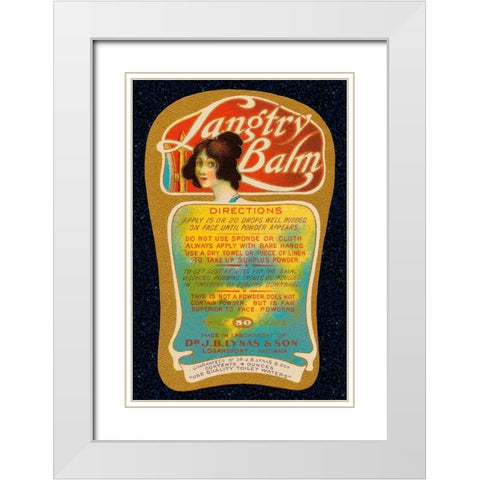 Langtry Balm White Modern Wood Framed Art Print with Double Matting by Retrolabel