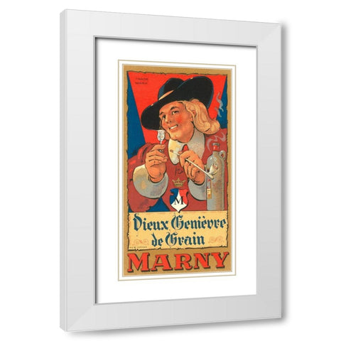Marny: Dieux Genievre de Grain White Modern Wood Framed Art Print with Double Matting by Retrolabel