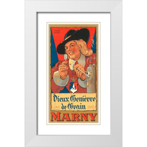 Marny: Dieux Genievre de Grain White Modern Wood Framed Art Print with Double Matting by Retrolabel