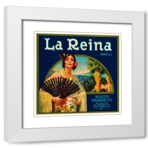 La Reina White Modern Wood Framed Art Print with Double Matting by Retrolabel