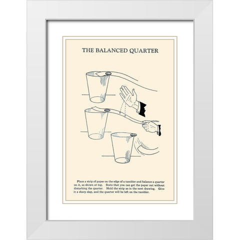 The Balanced Quarter White Modern Wood Framed Art Print with Double Matting by Retromagic
