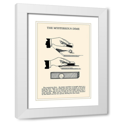 The Mysterious Dime White Modern Wood Framed Art Print with Double Matting by Retromagic