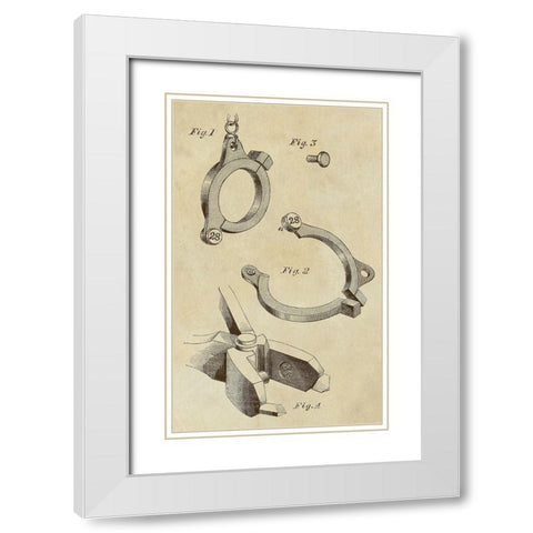 Unknown Use Numbered Collar White Modern Wood Framed Art Print with Double Matting by Inventions