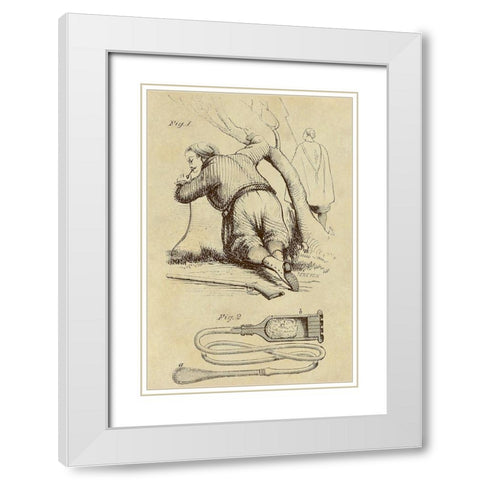 Portable Hookah White Modern Wood Framed Art Print with Double Matting by Inventions