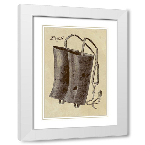 Shin Guards White Modern Wood Framed Art Print with Double Matting by Inventions
