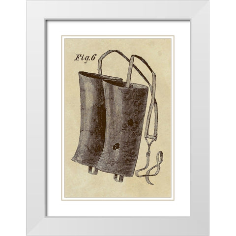 Shin Guards White Modern Wood Framed Art Print with Double Matting by Inventions