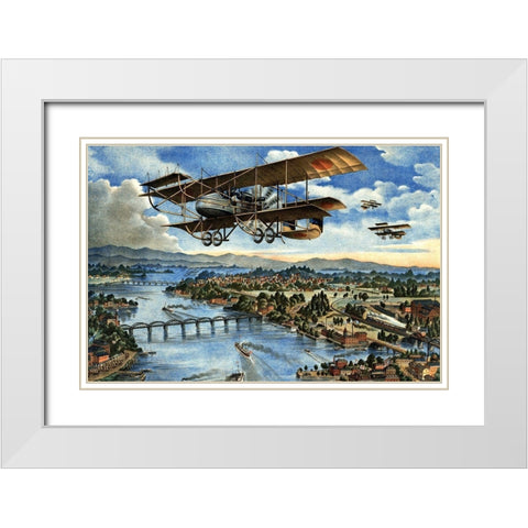 Japanese Plane in the Siberian Intervention White Modern Wood Framed Art Print with Double Matting by Inventions