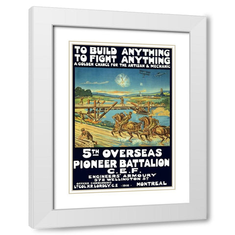 To Build Anything, To Fight Anything White Modern Wood Framed Art Print with Double Matting by Inventions