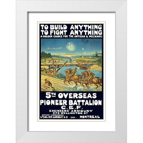To Build Anything, To Fight Anything White Modern Wood Framed Art Print with Double Matting by Inventions