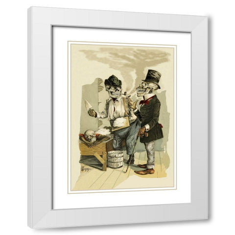 Death Patches a Crack White Modern Wood Framed Art Print with Double Matting by Frusius