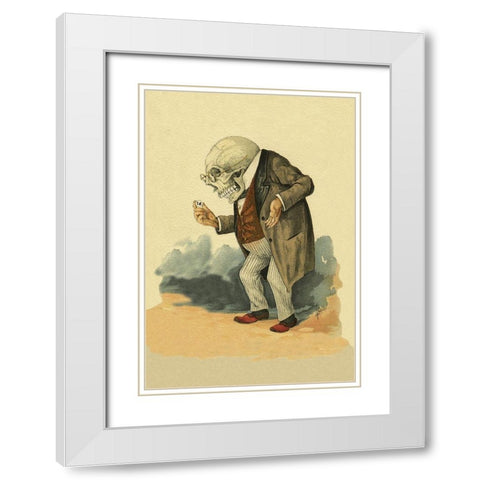 Death Pinching Every Penny White Modern Wood Framed Art Print with Double Matting by Frusius
