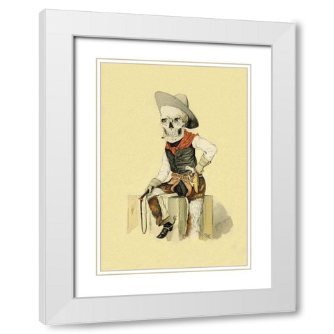 Death Finds No Fault White Modern Wood Framed Art Print with Double Matting by Frusius