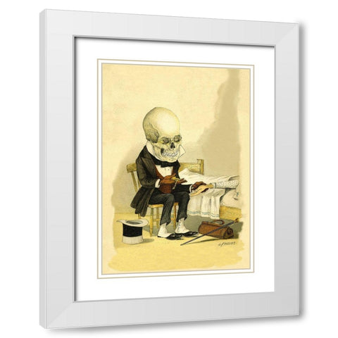 Death Feels a Pulse White Modern Wood Framed Art Print with Double Matting by Frusius